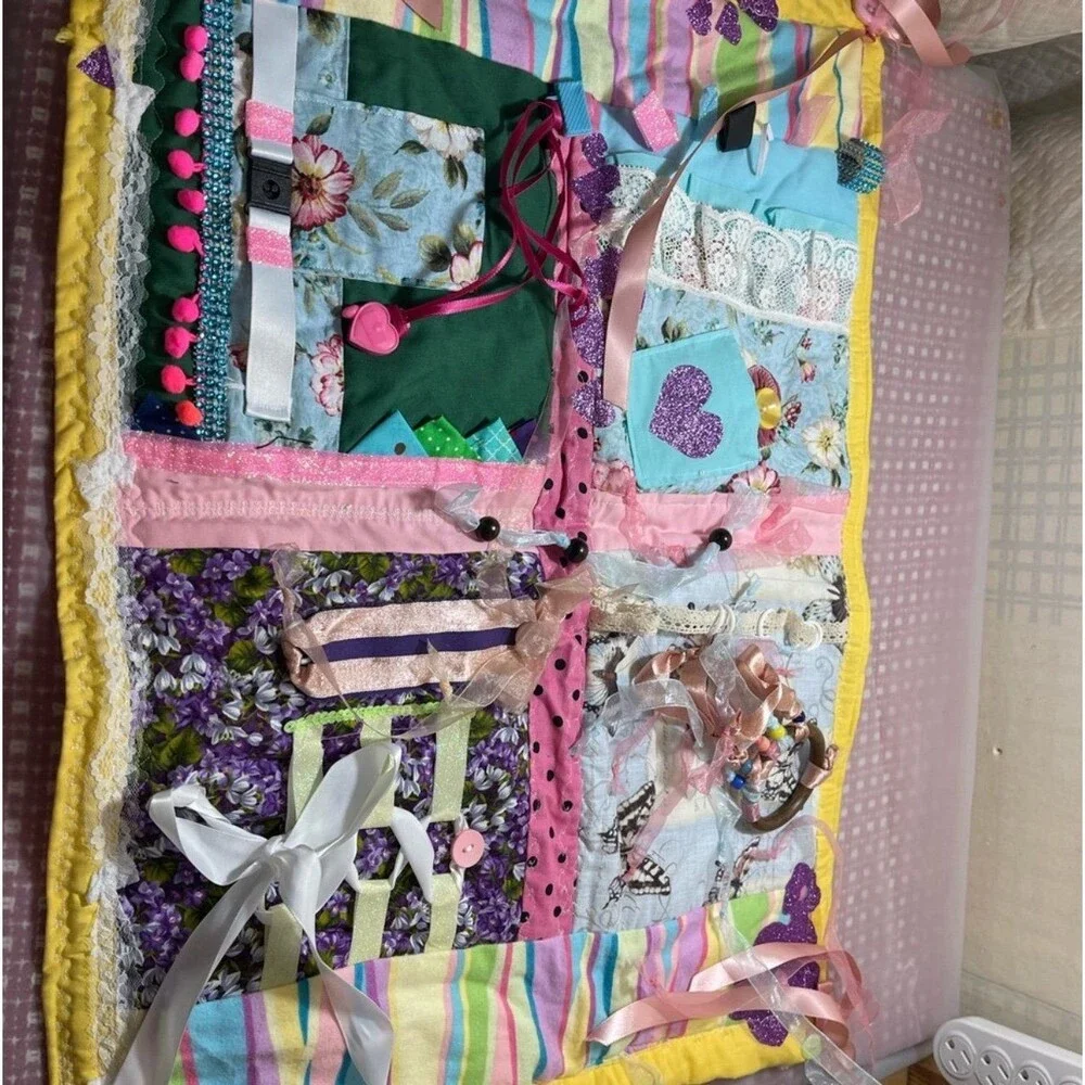 Fidget Quilt!  Pastel colors/bright and cheerful